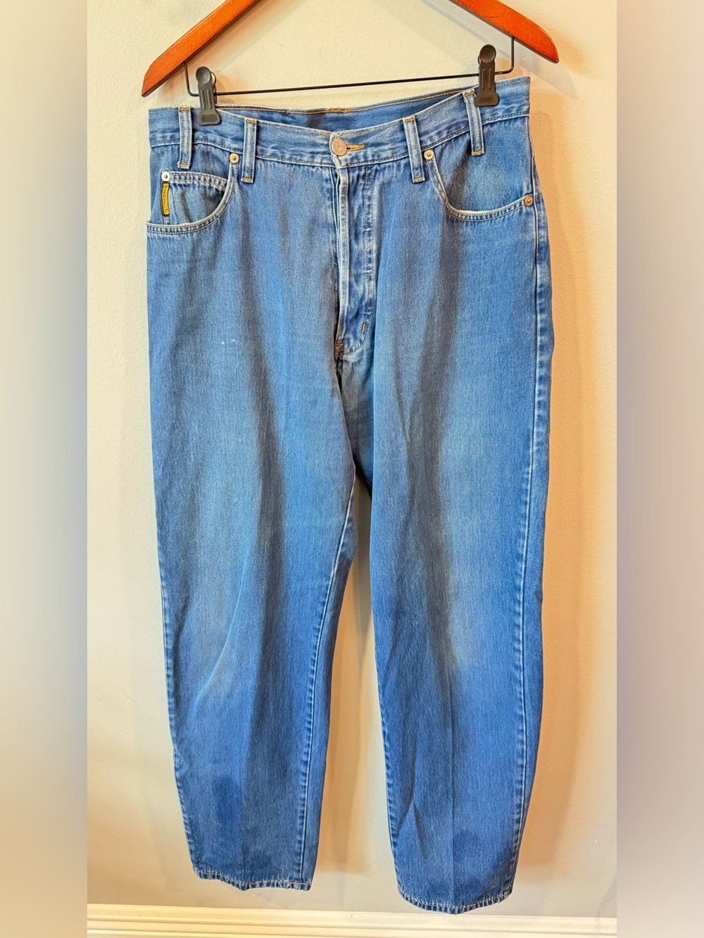 Vintage Armani Jeans Relaxed Fit Blue Denim Pants 34x32